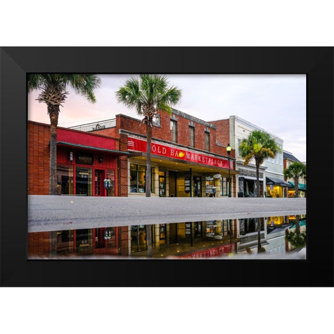 Downtown Beaufort Morning Black Modern Wood Framed Art Print by Malone, Will