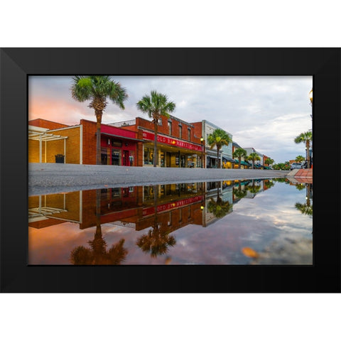 Downtown Beaufort Morning 2 Black Modern Wood Framed Art Print by Malone, Will