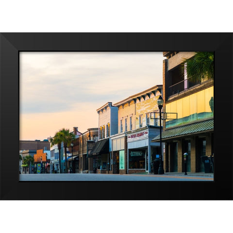 Downtown Beaufort Morning 4 Black Modern Wood Framed Art Print by Malone, Will