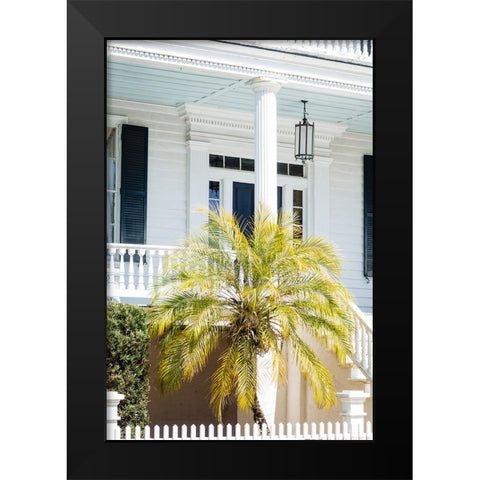 Front Porch Palm Black Modern Wood Framed Art Print by Malone, Will