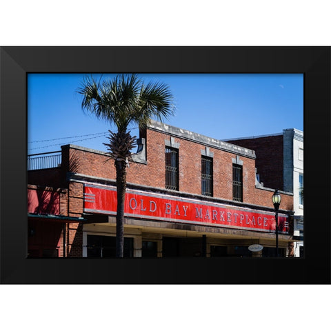 Old Bay Marketplace Black Modern Wood Framed Art Print by Malone, Will
