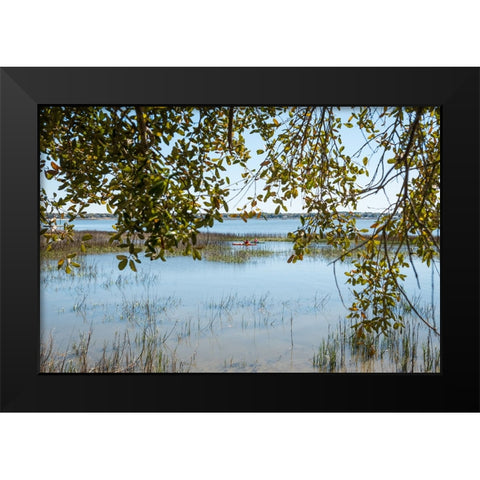 Relaxation Station Black Modern Wood Framed Art Print by Malone, Will