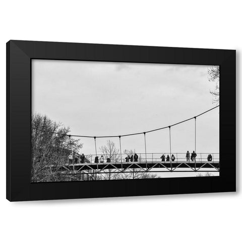 Falls Park Audience Black Modern Wood Framed Art Print by Malone, Will