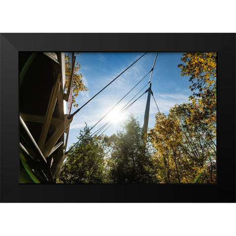 Suspension Black Modern Wood Framed Art Print by Malone, Will
