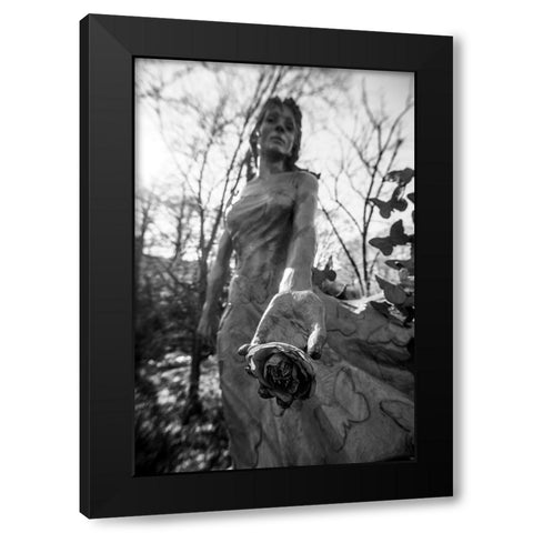 Take a Flower Black Modern Wood Framed Art Print by Malone, Will