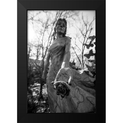 Take a Flower Black Modern Wood Framed Art Print by Malone, Will