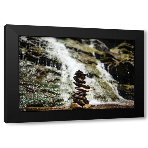 Peace Black Modern Wood Framed Art Print with Double Matting by Malone, Will