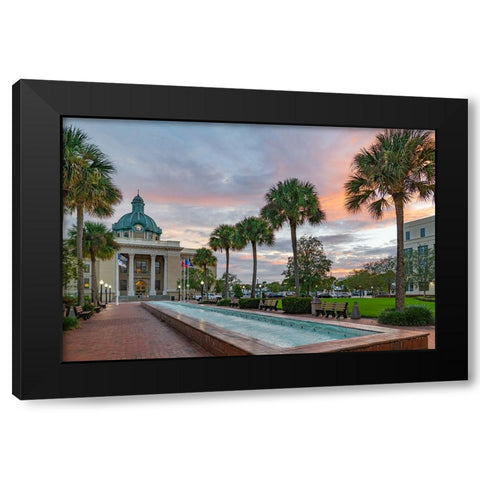 Courthouse Black Modern Wood Framed Art Print by Malone, Will