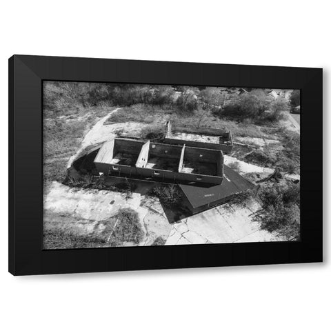Aerial Mill 2 Black Modern Wood Framed Art Print with Double Matting by Malone, Will