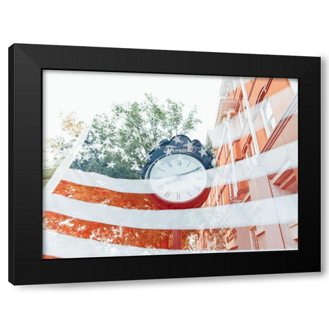 American Clock Black Modern Wood Framed Art Print with Double Matting by Malone, Will