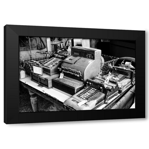American Typewriter Black Modern Wood Framed Art Print by Malone, Will