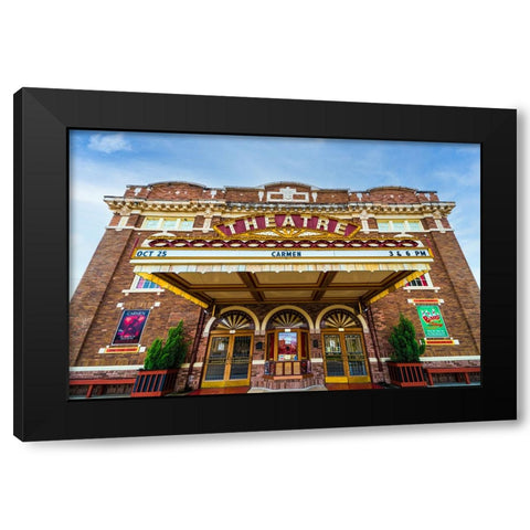 Athens Theater Black Modern Wood Framed Art Print with Double Matting by Malone, Will