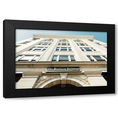 Business Exchange 3 Black Modern Wood Framed Art Print with Double Matting by Malone, Will
