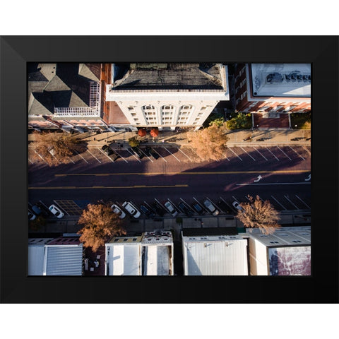 Business Exchange Above Black Modern Wood Framed Art Print by Malone, Will