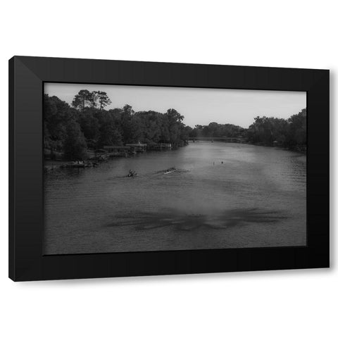 Cane River Rowing Black Modern Wood Framed Art Print by Malone, Will