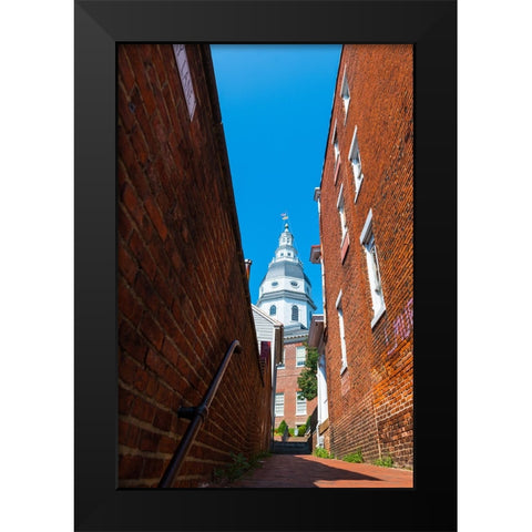 Capital Alley Vertical Black Modern Wood Framed Art Print by Malone, Will