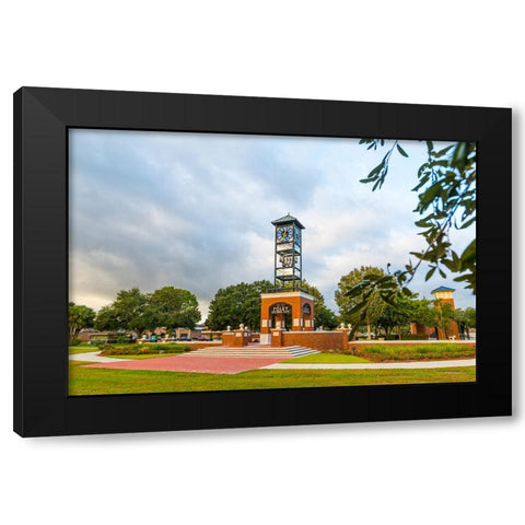 Centennial Plaza 3 Black Modern Wood Framed Art Print with Double Matting by Malone, Will