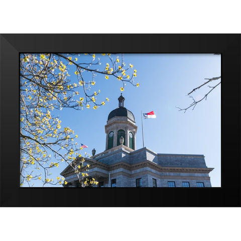 Cherokee Courthouse Black Modern Wood Framed Art Print by Malone, Will