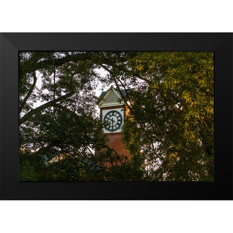 Clock Black Modern Wood Framed Art Print by Malone, Will