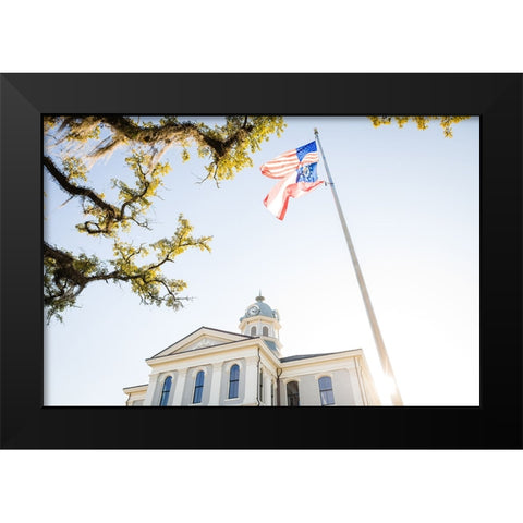 Courthouse 3 Black Modern Wood Framed Art Print by Malone, Will