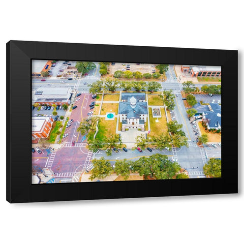 Courthouse 9 Black Modern Wood Framed Art Print with Double Matting by Malone, Will