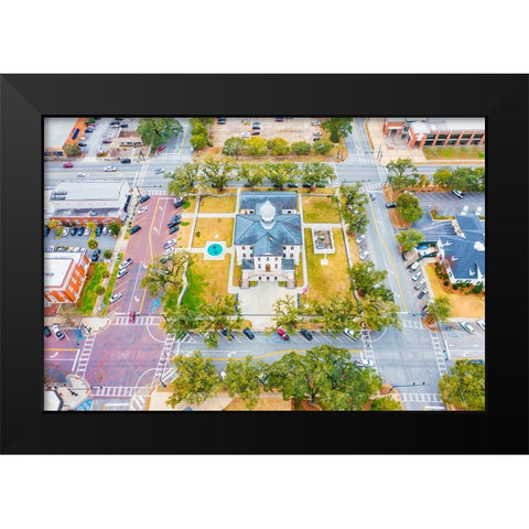 Courthouse 9 Black Modern Wood Framed Art Print by Malone, Will