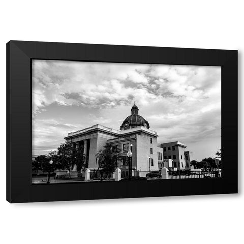 Courthouse BW Black Modern Wood Framed Art Print with Double Matting by Malone, Will