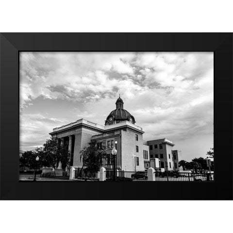 Courthouse BW Black Modern Wood Framed Art Print by Malone, Will