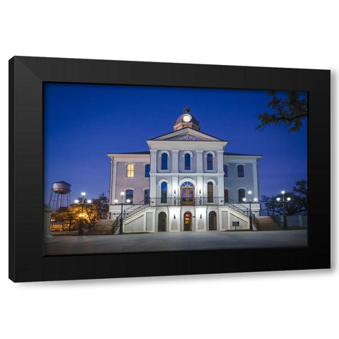 Courthouse Morning Black Modern Wood Framed Art Print by Malone, Will