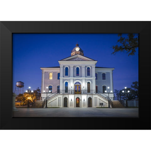 Courthouse Morning Black Modern Wood Framed Art Print by Malone, Will