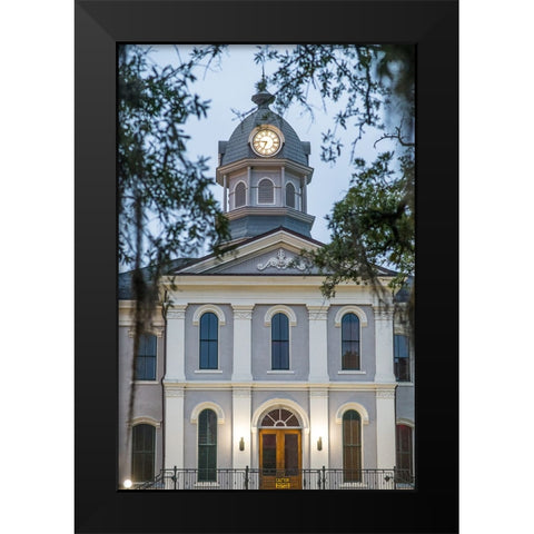 Courthouse Morning 2 Black Modern Wood Framed Art Print by Malone, Will