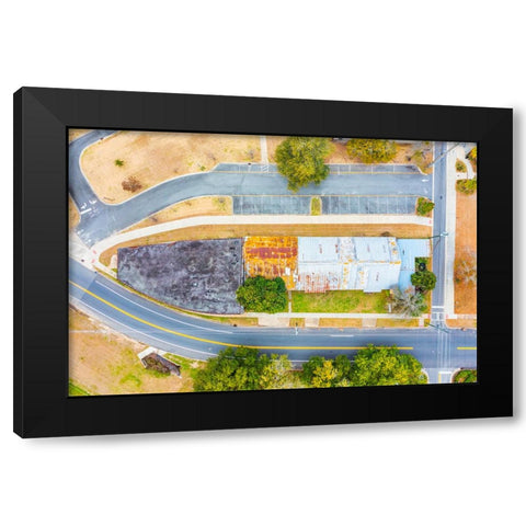 Curve Black Modern Wood Framed Art Print with Double Matting by Malone, Will
