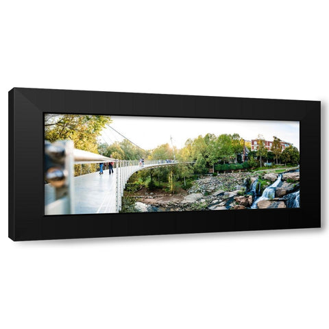 Falls Park Pano 40x16 Black Modern Wood Framed Art Print with Double Matting by Malone, Will