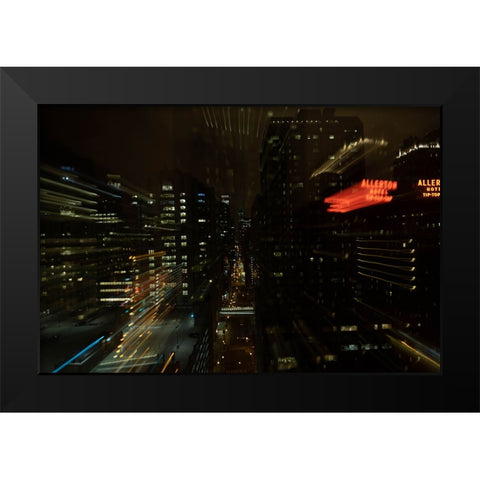 Gotham 2 Black Modern Wood Framed Art Print by Malone, Will