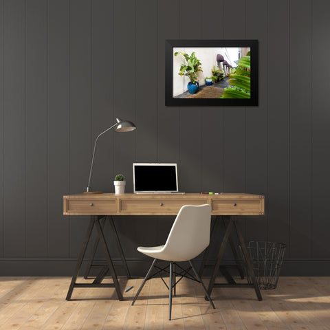 Green Alley Black Modern Wood Framed Art Print by Malone, Will