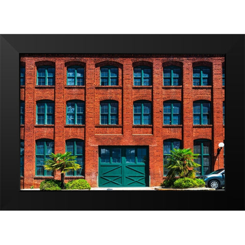 Palmetto Building Black Modern Wood Framed Art Print by Malone, Will