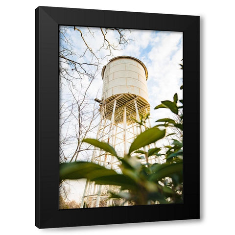 Pelzer Watertower Vertical Black Modern Wood Framed Art Print with Double Matting by Malone, Will