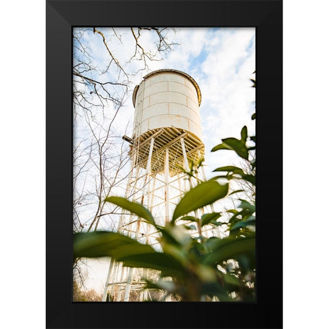 Pelzer Watertower Vertical Black Modern Wood Framed Art Print by Malone, Will
