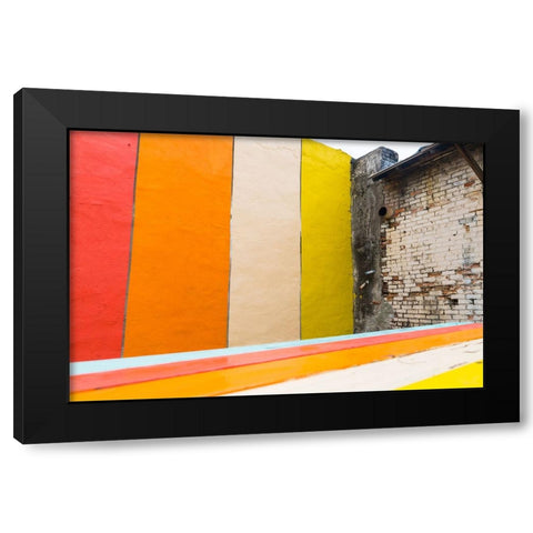 Picnic Mural Watermark Black Modern Wood Framed Art Print by Malone, Will
