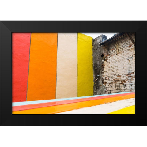 Picnic Mural Watermark Black Modern Wood Framed Art Print by Malone, Will