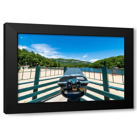 Scenic Lake Lure Black Modern Wood Framed Art Print by Malone, Will