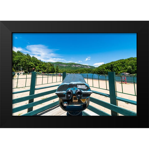 Scenic Lake Lure Black Modern Wood Framed Art Print by Malone, Will