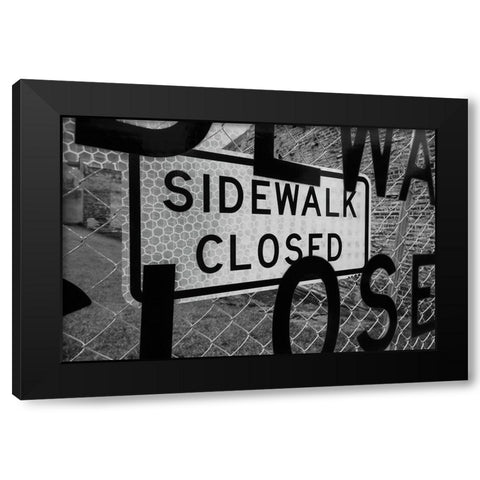 Sidewalk Closed Black Modern Wood Framed Art Print by Malone, Will