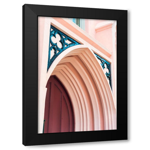 The Pink Door Black Modern Wood Framed Art Print by Malone, Will