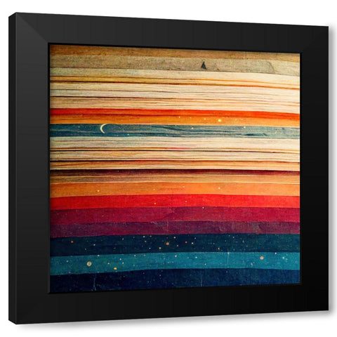 Rainbow Planet 10 Black Modern Wood Framed Art Print by Screendoor
