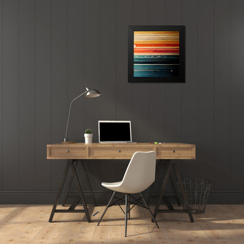 Rainbow Planet 4 Black Modern Wood Framed Art Print by Screendoor