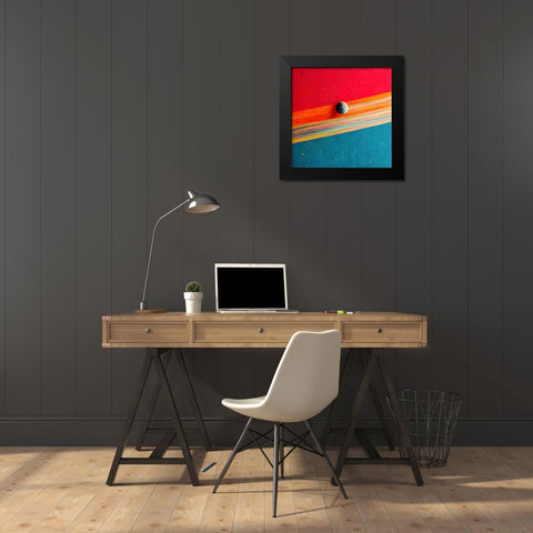 Rainbow Planet 7 Black Modern Wood Framed Art Print by Screendoor