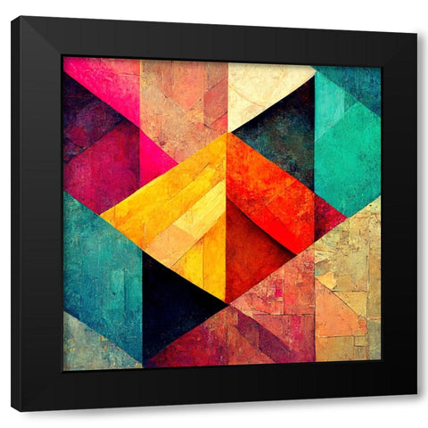 The Color Map 5 Black Modern Wood Framed Art Print with Double Matting by Screendoor