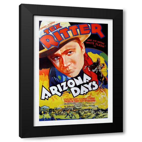 Arizona Days Black Modern Wood Framed Art Print by Screendoor
