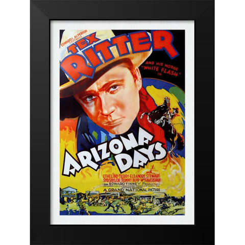 Arizona Days Black Modern Wood Framed Art Print by Screendoor